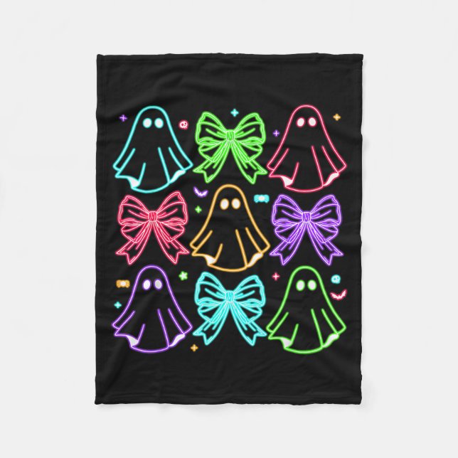 Couverture Polaire Funny Cute Boo Ghost Soky Season Glow In Halloween (Devant)