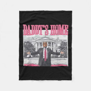 Couverture Polaire Funny Daddy's Home Trump Pink 2024 Take America Ba