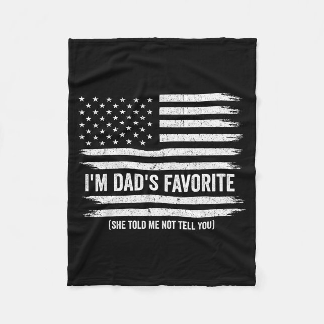 Couverture Polaire Funny Dads Favorite Child Son Daughter I'm Dad's F (Devant)