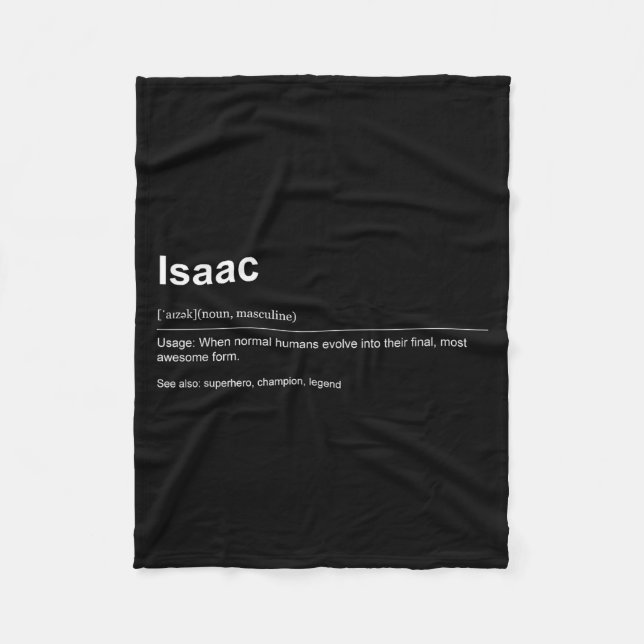 Couverture Polaire Funny Definition Quote For The Name Isaac _  (Devant)