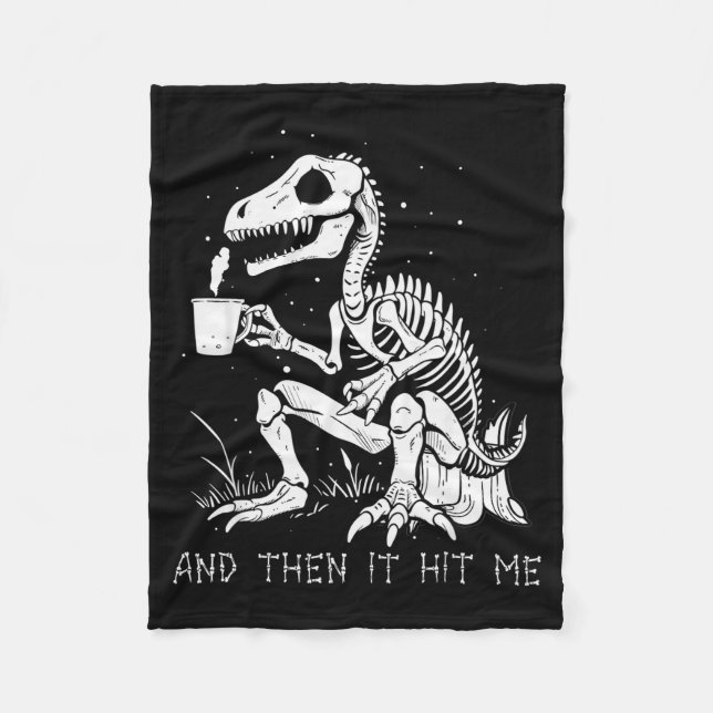 Couverture Polaire Funny Dinosaur Skeleton Costume Goth Men Women Hal (Devant)