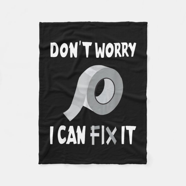 Couverture Polaire Funny Don't Worry - I Can Fix It - Duct Tape  (Devant)