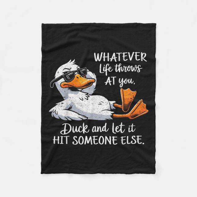Couverture Polaire Funny Duck Shirt Drôle Citation Tee - shirts Graph (Devant)