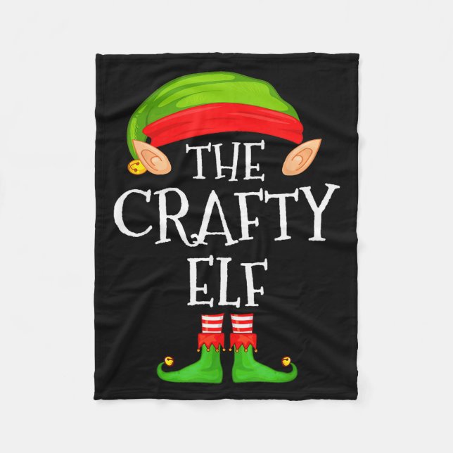 Couverture Polaire Funny Elf Family Christmas Crafty Elf Sweater Matc (Devant)