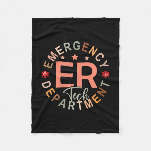 Couverture Polaire Funny Emergency Department Tech Emergency Room Tec (Devant)