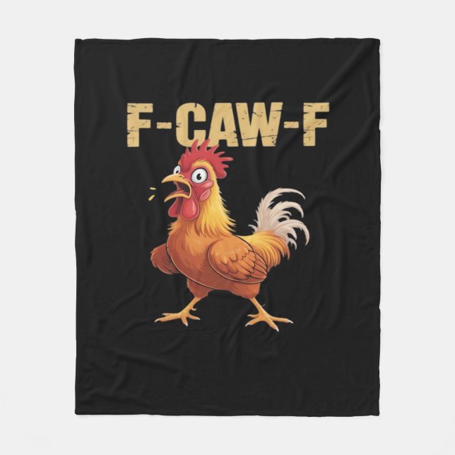 Couverture Polaire Funny F-Caw-F Chicken Funny Trendy (Devant)