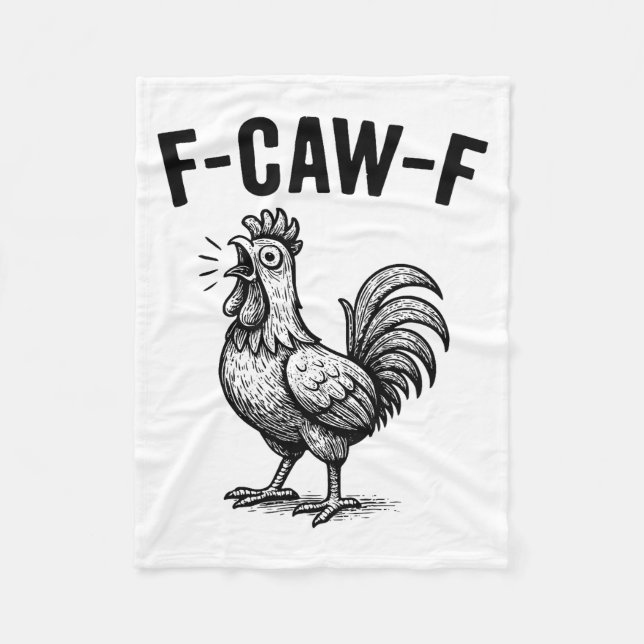 Couverture Polaire Funny F-caw-f Chicken Graphic Sarcastic Bird  (Devant)