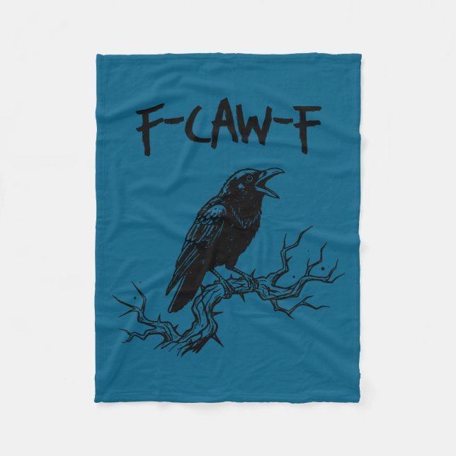 Couverture Polaire Funny F Caw F Crow Raven Pun  (Devant)