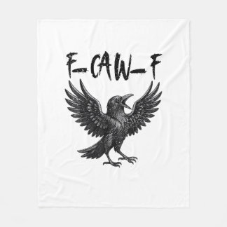 Couverture Polaire Funny F-Caw-F Raven Bird Cawing Graphic F-Caw-F Cr