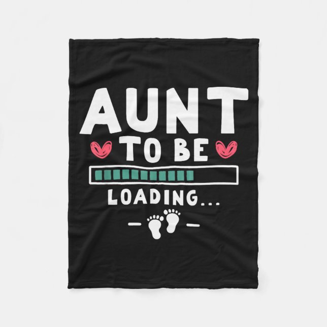 Couverture Polaire Funny First Time Pregnancy Announcement - Aunt To  (Devant)