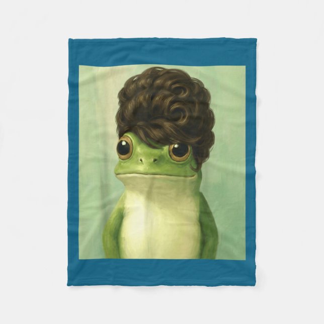 Couverture Polaire Funny Frog Beehive Bob Haircut Meme  (Devant)