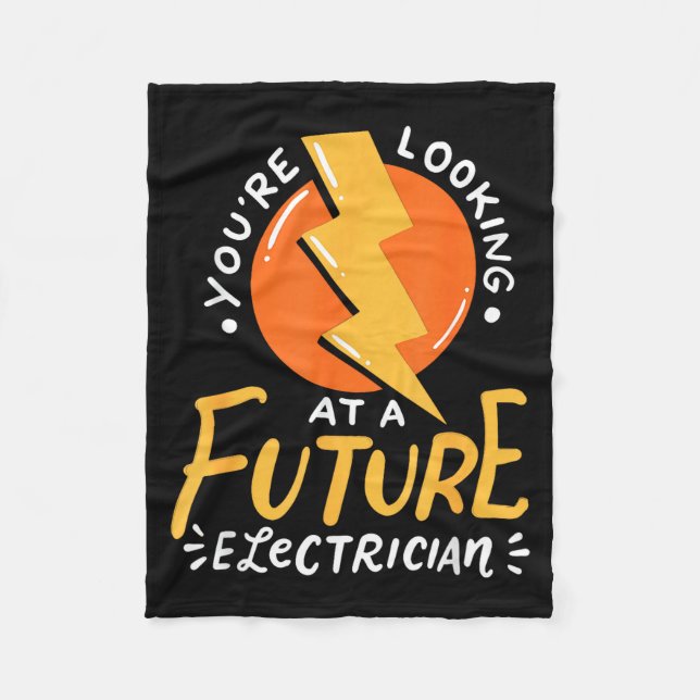 Couverture Polaire Funny Future Electrician Electrical Engineer  (Devant)