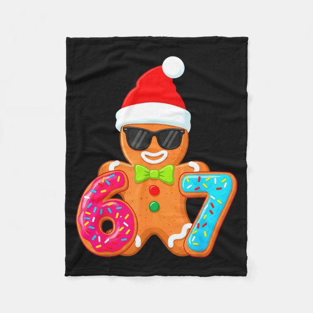 Couverture Polaire Funny Gingerbread Six Seven 67 Ice Cream Drip Chri (Devant)