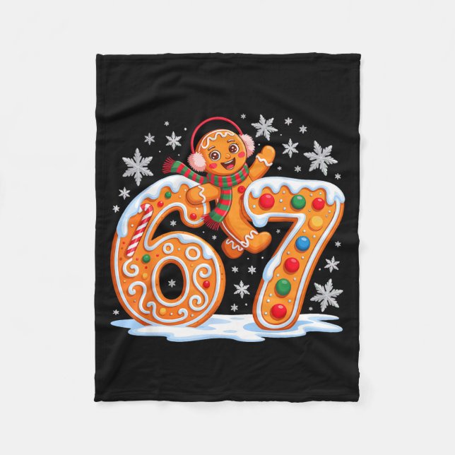 Couverture Polaire Funny Gingerbread Six Seven 67 Ice Cream Drip Chri (Devant)