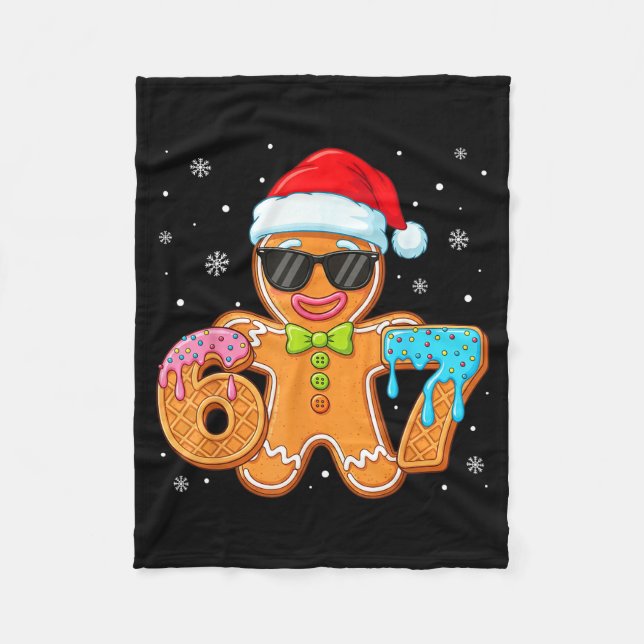 Couverture Polaire Funny Gingerbread Six Seven 67 Ice Cream Drip Chri (Devant)