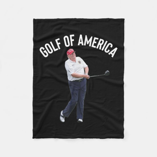 Couverture Polaire Funny Golf Of America Donald Trump Pun (Devant)