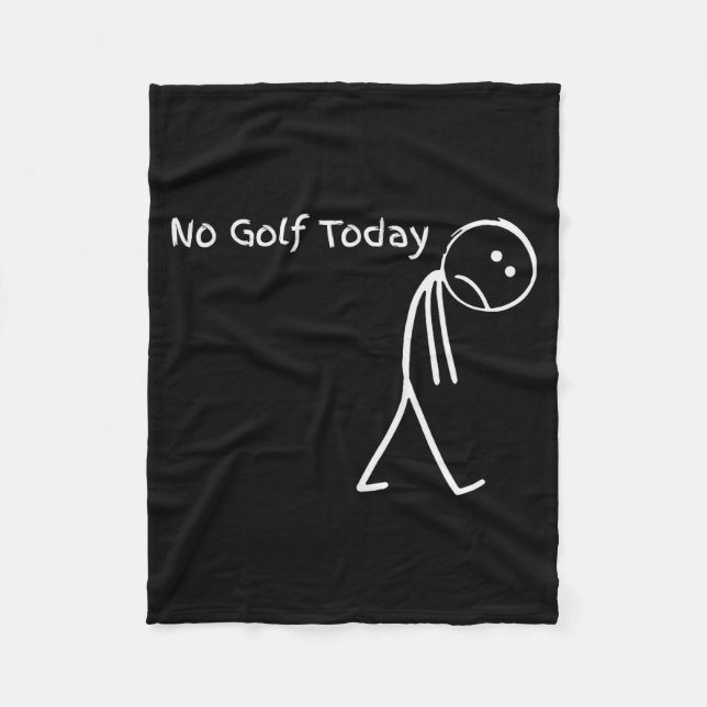 Couverture Polaire Funny Golfer Golf Lovers Tee - Stick Figure No Gol (Devant)