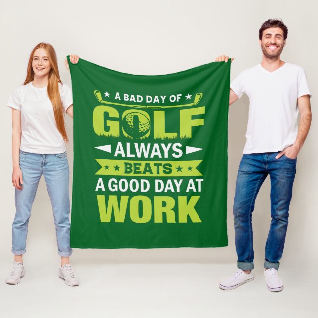 Couverture Polaire Funny golfing lovers word art  (En situation)