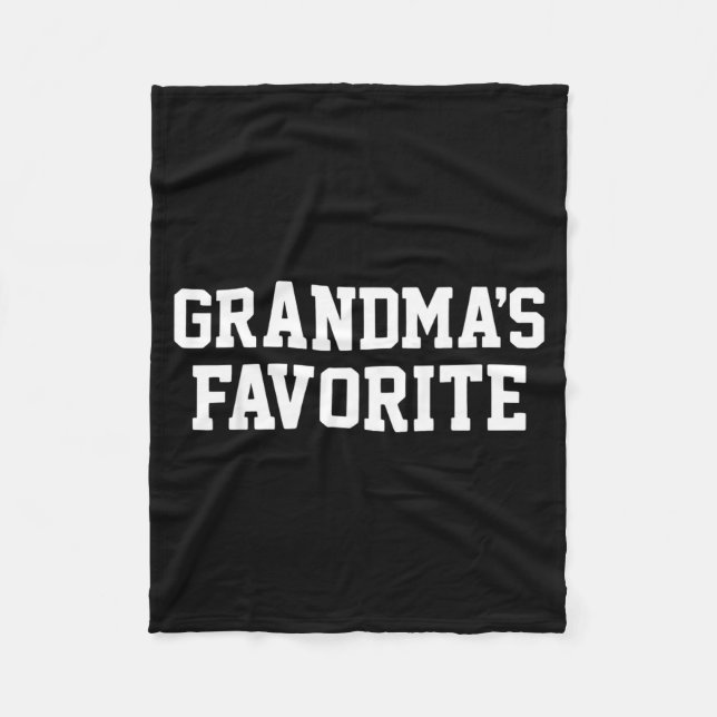 Couverture Polaire Funny Grandma's Favorite Black Modern Clic Crew  (Devant)