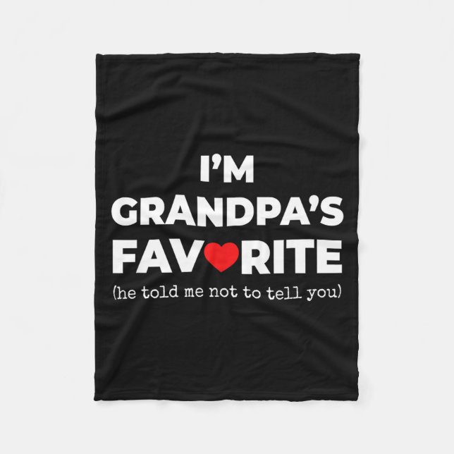 Couverture Polaire Funny Grandpa's Favorite Shirt I'm Grandpa's Favor (Devant)