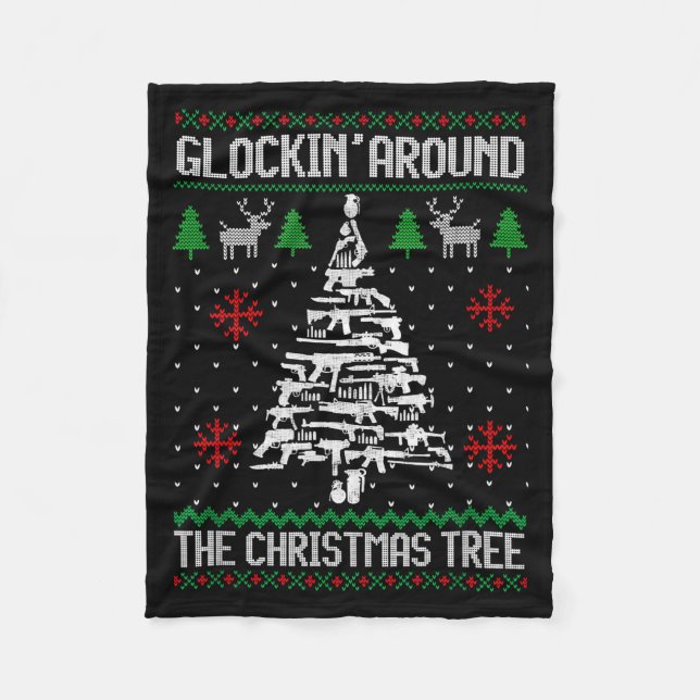 Couverture Polaire Funny Guns Ugly Christmas Sweaters For Gun Lovers  (Devant)