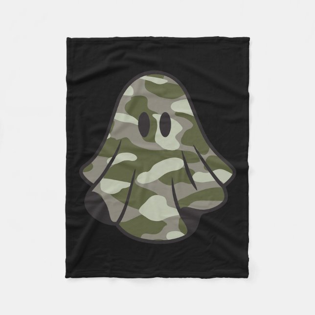 Couverture Polaire Funny Halloween Camouflage Camo Ghost Hello Huntin (Devant)