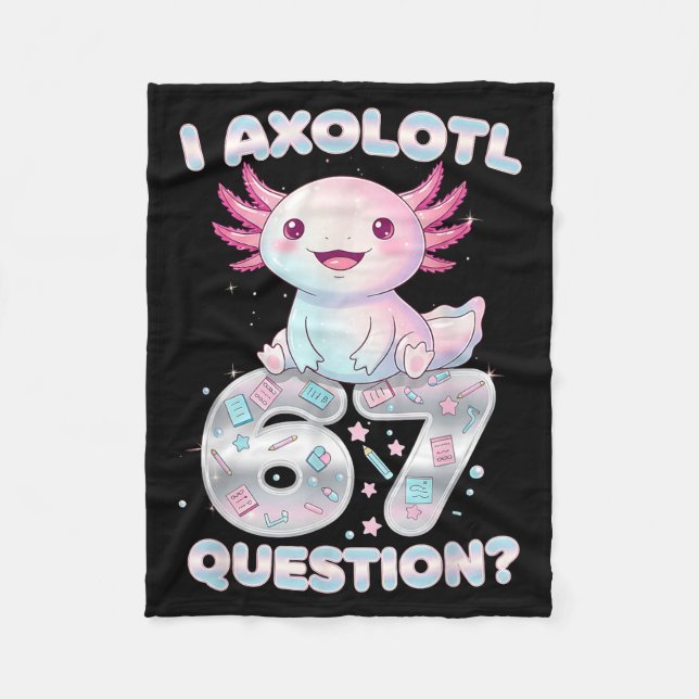 Couverture Polaire Funny I Axolotl 67 Questions Six Seven Axolotl Boy (Devant)