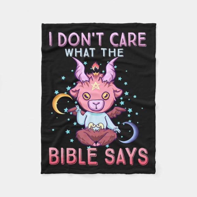 Couverture Polaire Funny I Dont Care What Bible Says  (Devant)