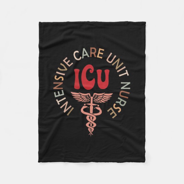 Couverture Polaire Funny Icu Nurse Intensive Care Unit Nurse Emergenc (Devant)
