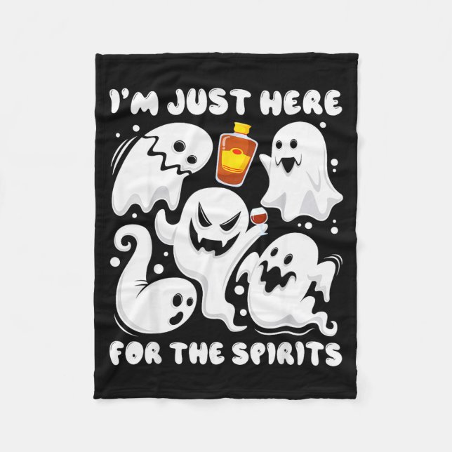 Couverture Polaire Funny I'm Just Here For The Srits Ghosts Halloween (Devant)