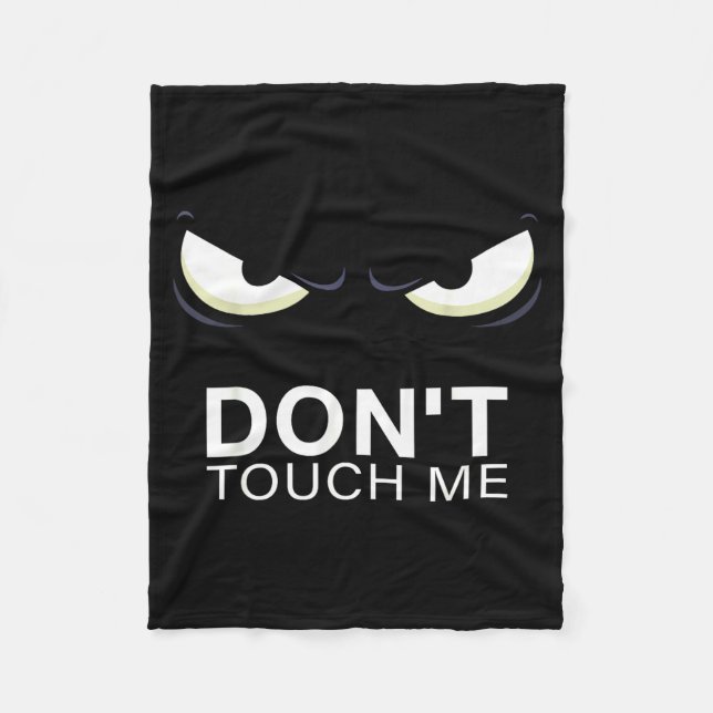 Couverture Polaire Funny Introvert Saying Evil Eye - Don't Touch Me B (Devant)