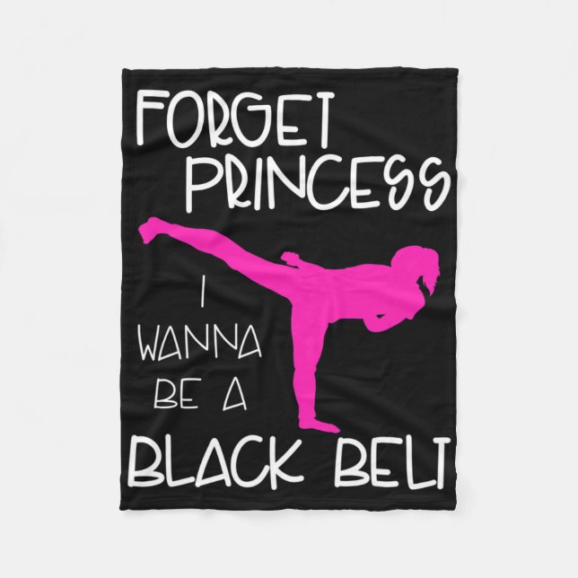 Couverture Polaire Funny Karate Shirt Girl Black Belt Martial Arts Gi (Devant)