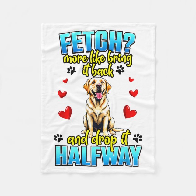 Couverture Polaire Funny Labrador Retriever Design For Dog Owner  (Devant)