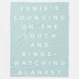 Couverture Polaire Funny Lazy Days Binge Regarder le devis Personnali