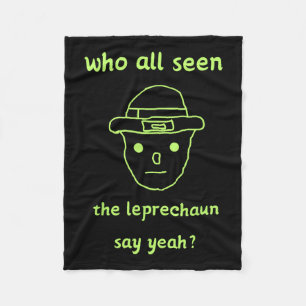 Couverture Polaire Funny Leprechaun Amateur Sketch meme Irish St Part