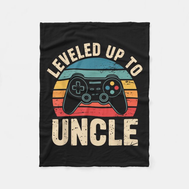 Couverture Polaire Funny Leveled Up To Uncle Video Gamers Gaming Cute (Devant)