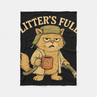 Couverture Polaire Funny Litter’s Full Cat Parody 67 Six Seven Meme