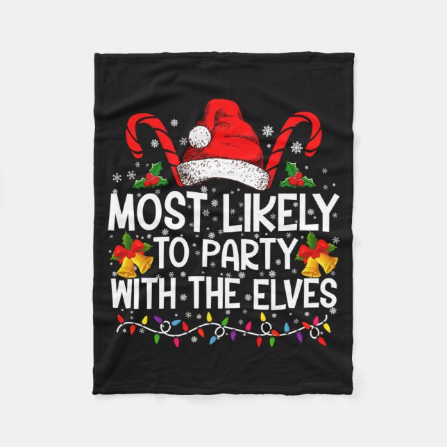 Couverture Polaire Funny Matching Christmas Most Likely To Party  (Devant)