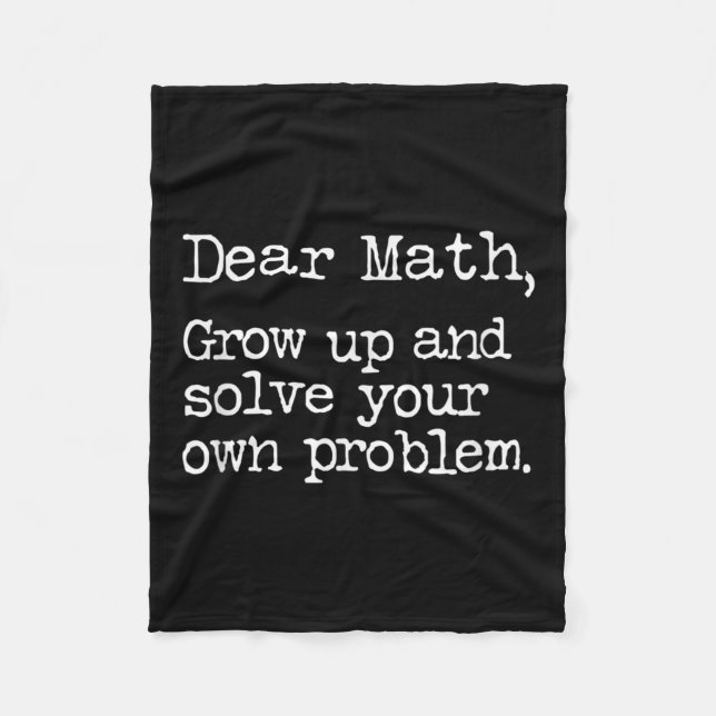 Couverture Polaire Funny Math Grow Up And Solve Your Own Problems  (Devant)