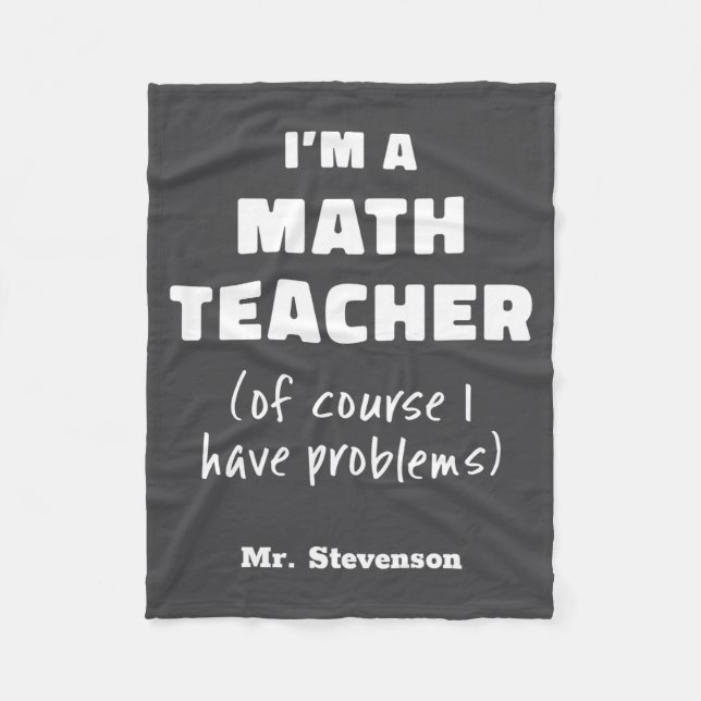 Couverture Polaire Funny Math Teacher Humor Pun Quote D  (Devant)
