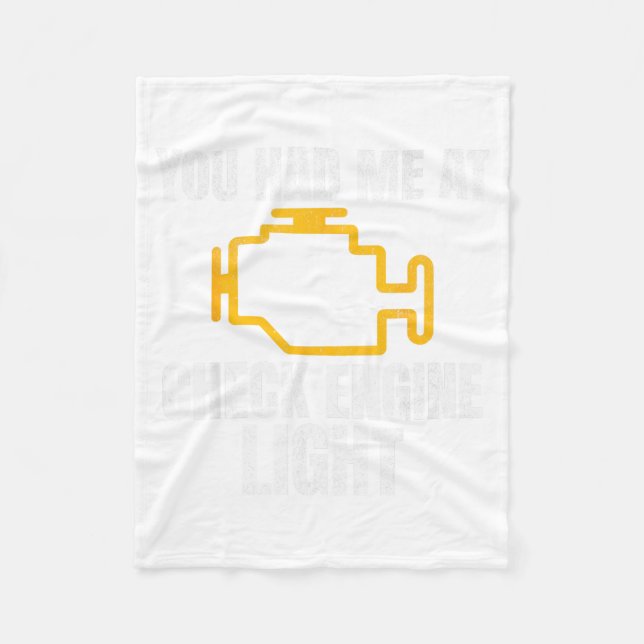 Couverture Polaire Funny Mechanic Check Engine Light Car Auto Repair  (Devant)