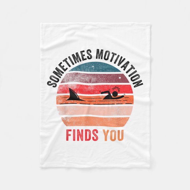 Couverture Polaire Funny Motivation Shark Quote, Sometimes Motivation (Devant)