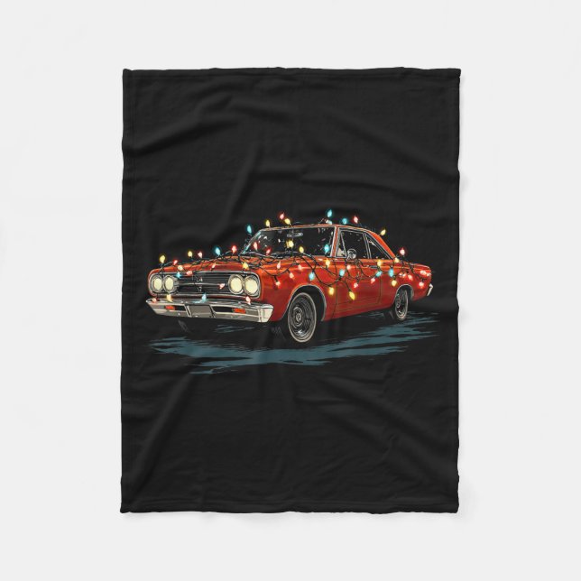 Couverture Polaire Funny Muscle Car Christmas Graphics Lights Lover  (Devant)
