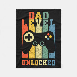 Couverture Polaire Funny New Dad Shirt Dad Level Unlocked Day Tee Shi