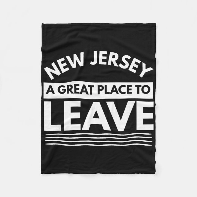 Couverture Polaire Funny New Jersey A Great Place To Leave Fun Nj Sar (Devant)