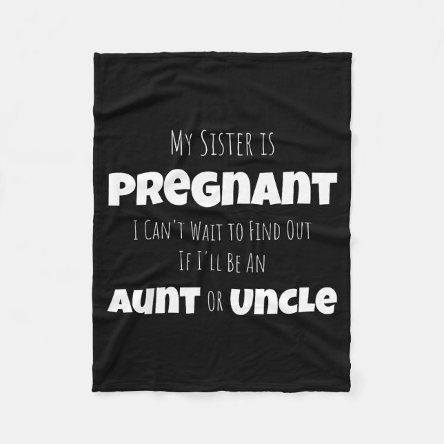 Couverture Polaire Funny New Uncle Aunt Baby Announcement Sister Gend (Devant)