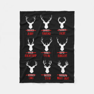 Couverture Polaire Funny Noël Santa Liste de rennes Pyjama Pour De