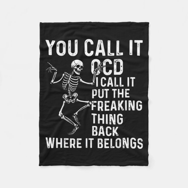 Couverture Polaire Funny Ocd Quote Put It Back Where It Belongs  (Devant)