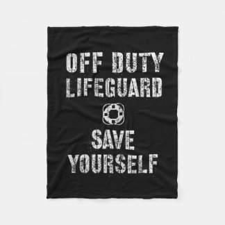 Couverture Polaire Funny Off Duty Save Yourself Lifeguard Swimming Po