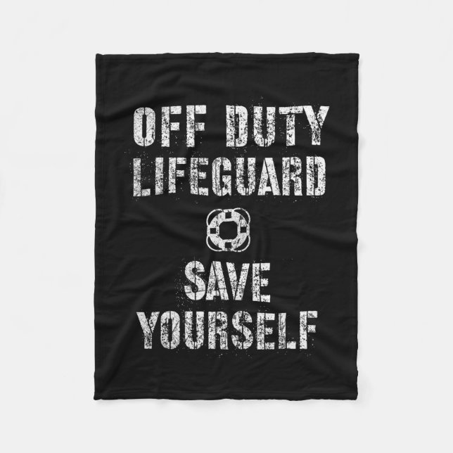 Couverture Polaire Funny Off Duty Save Yourself Lifeguard Swimming Po (Devant)